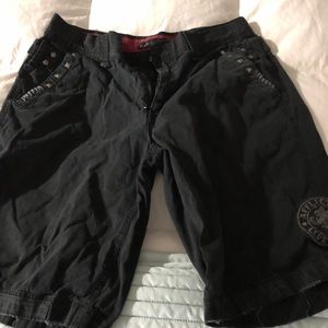 Men’s black label affliction shorts